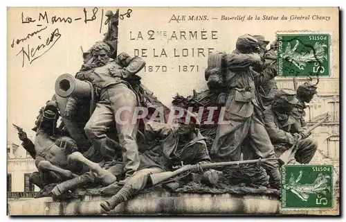 Ansichtskarte AK Le Mans Bas relief de la Statue du General Chanzy Militaria