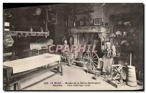 Ansichtskarte AK Le Mans Musee de la Reine Berengere Vieil interieur rural Folklore