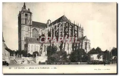 Cartes postales Le Mans Abside de la Cathedrale