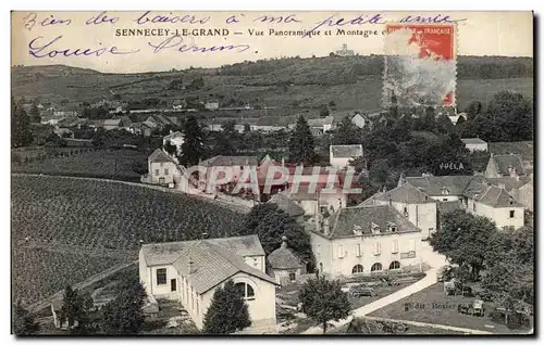 Ansichtskarte AK Sennecey Le Grand Vue Panoramique et Montagne