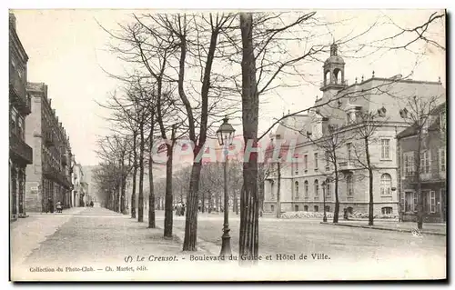 Cartes postales Le Creusot Boulevard du Guide et Hotel de Ville