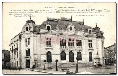 Cartes postales Macon Chambre de Commerce