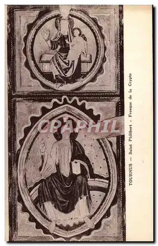 Cartes postales Tournus Saint Philibert Fresque De La Crypte