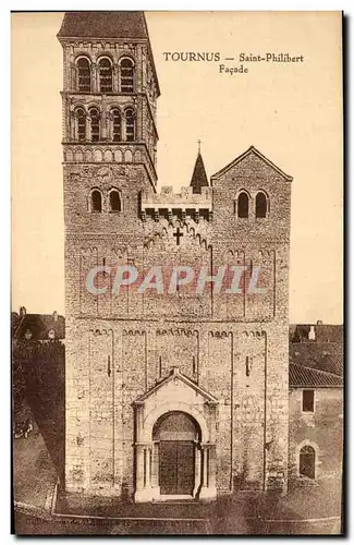 Cartes postales Tournus Saint Philibert Facade