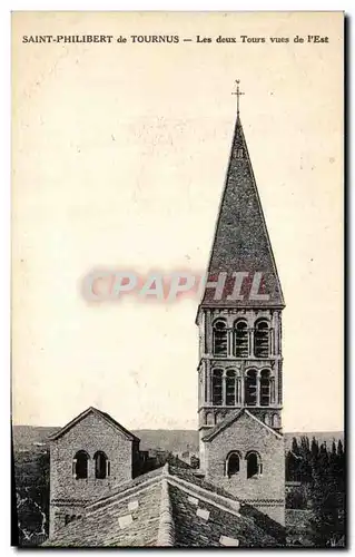 Cartes postales Saint Philibert de Tournus Les Deux Tours Vues De L Est