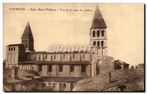 Cartes postales Tournus Eglise Saint Philibert Vue De La Cour du Cloitre