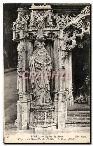 Ansichtskarte AK Bourg Eglise De Brou Figures du Du Musole De Philibert Le Beau