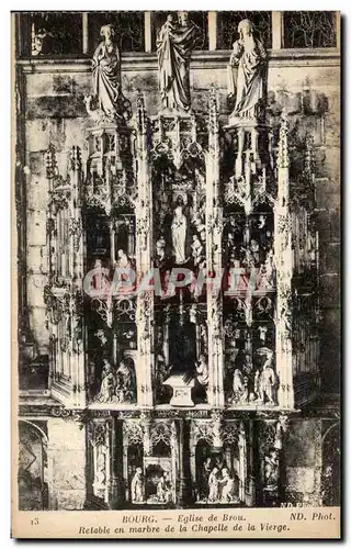 Cartes postales Bourg Eglise De Brou Retable En Marbe de La Chapelle de La Vierge