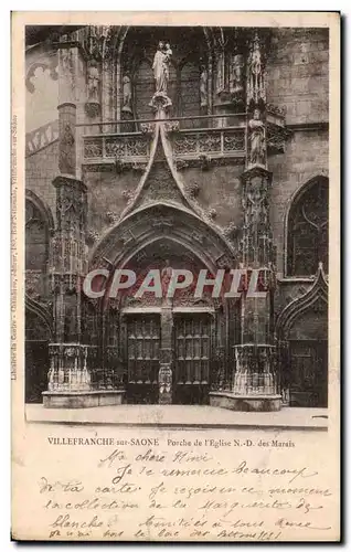 Cartes postales Villefranche Sur Saone Porche de L Eglise ND des marais