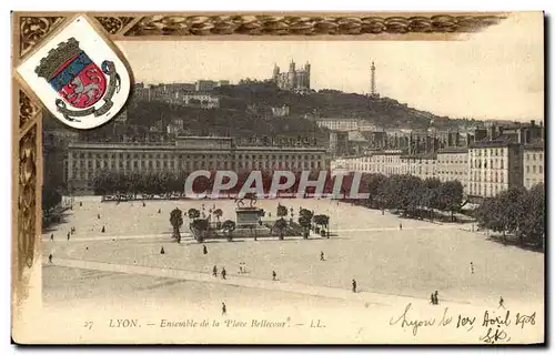 Ansichtskarte AK Lyon Ensemble de La Place Bellecour