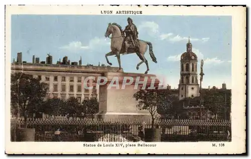 Ansichtskarte AK Lyon Artisique Statue de Louis XIV Place Bellocour