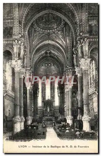 Cartes postales Lyon Interieur De La Basilique de N D De Fourviere