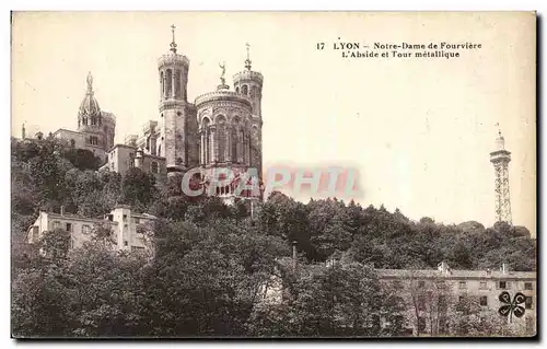 Ansichtskarte AK Lyon Notre Dame de Fourviere L Abside et Tour metallique