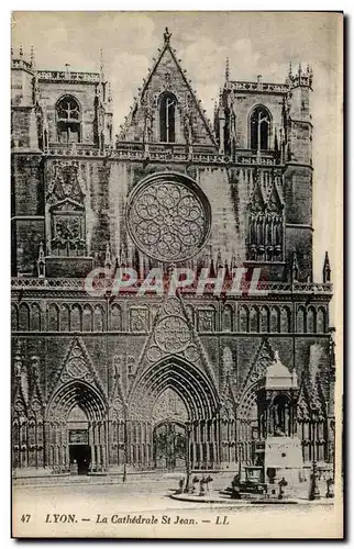 Cartes postales Lyon La Cathedrale St Jean