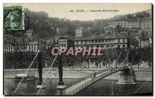 Ansichtskarte AK Lyon Passerelle Saint Georges