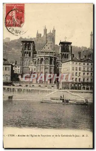 Ansichtskarte AK Lyon Absides de L Eglise de Fourvieres et de la Cathedrale St Jean