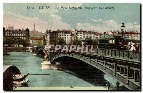 Ansichtskarte AK Lyon Le Pont Lafayette Tramway