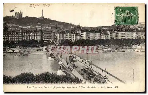 Cartes postales Lyon Pont Lafayette et Quai de Retz