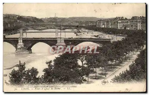 Cartes postales Lyon Ponts et Quai du Rhone