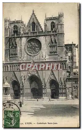 Cartes postales Lyon Cathedrale Saint Jean