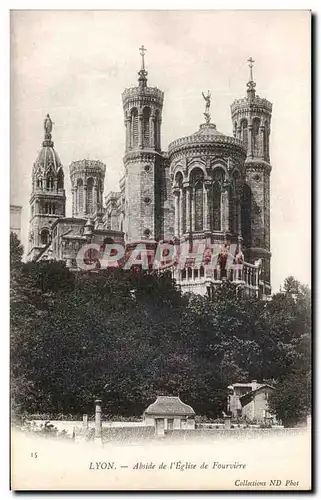 Cartes postales Lyon Abside De L Eglise de Fourviere