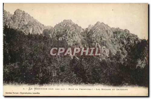 Ansichtskarte AK Le Hohneck Plus de Frontiere Les Rochers Du Spitzkopf