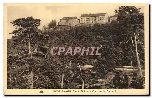 Cartes postales Mont Ste Odile Vue Vers le Couvent