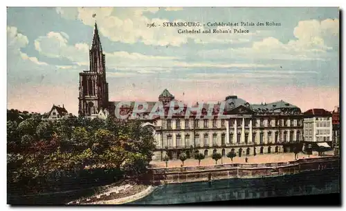 Cartes postales Strasbourg Cathedrale et Palais des Rohan