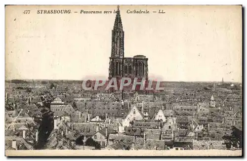 Cartes postales Strasbourg Panorama vers la Cathedrale