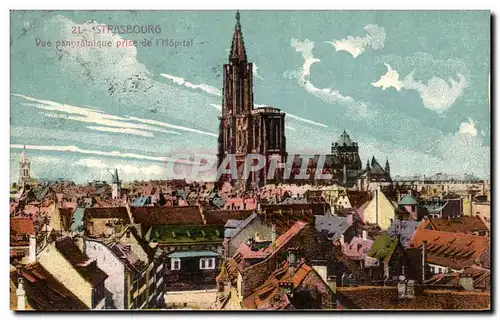 Ansichtskarte AK Strasbourg Vue Panormique prise de L Hopital