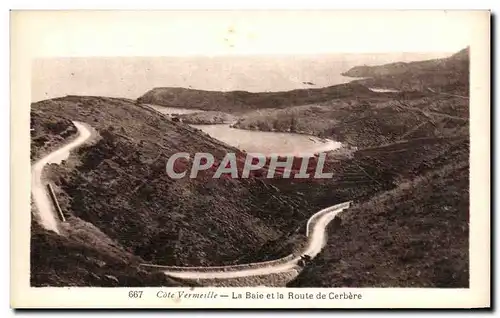 Cartes postales Cote Vermeille La Baie Et La Route de Cerbere