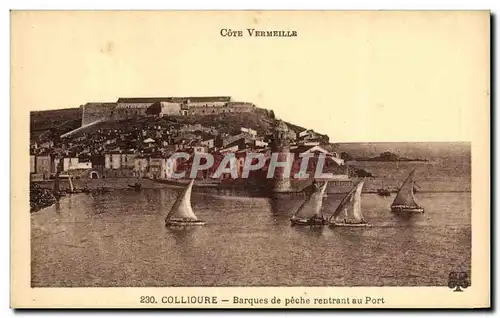 Cartes postales Cote Vermeille Collioure Barques De Peche Rentrant Au Port