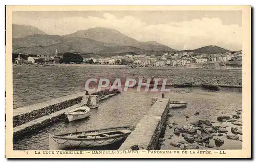 Cartes postales Banyuls Sur Mer Panorama vu De La Jetee