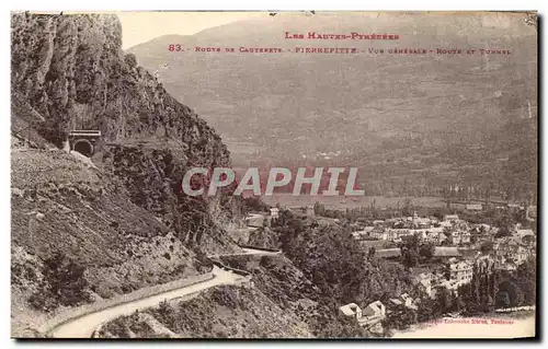 Cartes postales Cauterets Pierrefitte Vue Generale Route Et Tunnel