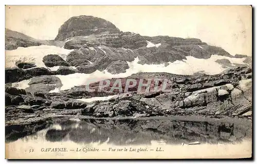 Ansichtskarte AK Gavarnie Le Cylindre Vue sur le Lac glace