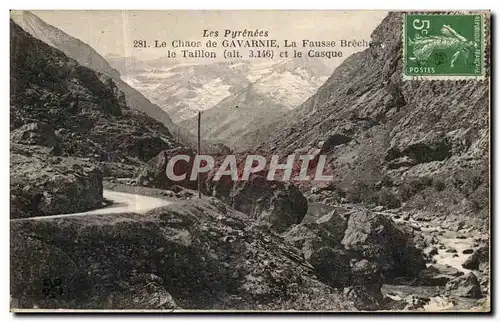 Cartes postales Gavarnie La Fausse Breche le Taillon e tle casque