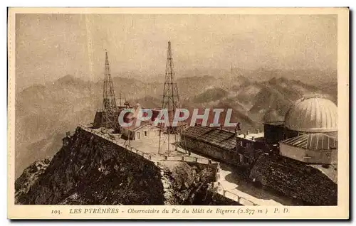 Cartes postales Les Pyrenees Observatoire du Pic du Midi de Bigorre