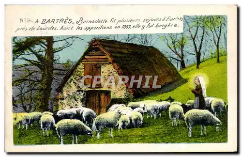 Cartes postales Bartres Bernadette Moutons