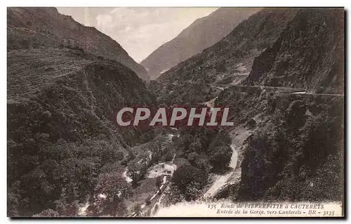 Cartes postales Route de Pierrefitte a Cauterets entree de la gorge vers Cauterets