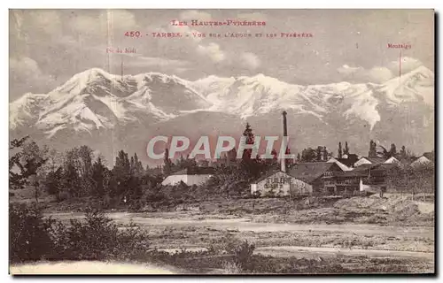 Cartes postales Les Hautes Pyrenees Tarbes Vue Sur L Adour Et Les Pyrenees Tuilerie