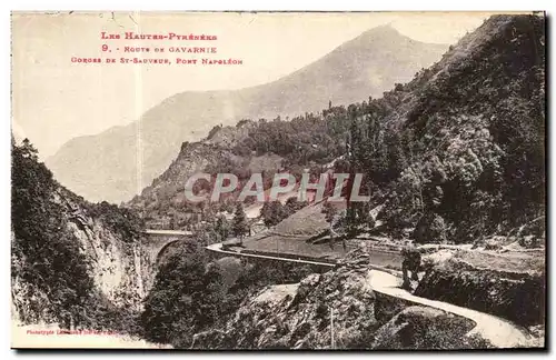 Cartes postales Route De Gavarnie Gorges De St Sauveur Pont Napoleon