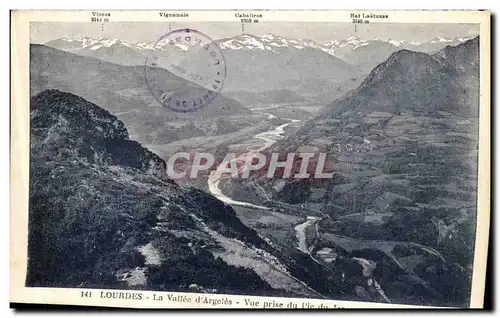 Cartes postales Lourdes La Vallee d Argeles Vue Prise du Pic