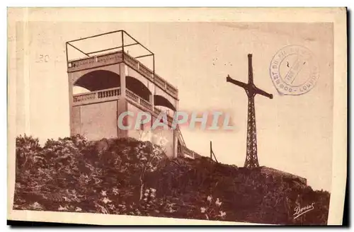 Cartes postales Lourdes L observatoire et la croix du Pic de Jer