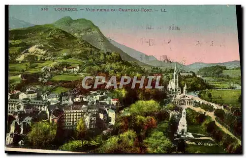 Cartes postales Lourdes Vue Prise Du Chateau Fort