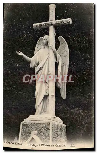 Cartes postales Lourdes L Ange a l Entree du Calvaire