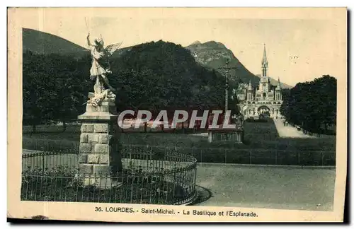 Cartes postales Lourdes Saint Michel La Basilique et L Esplanade