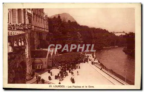 Cartes postales Lourdes Les Piscines et le Gave