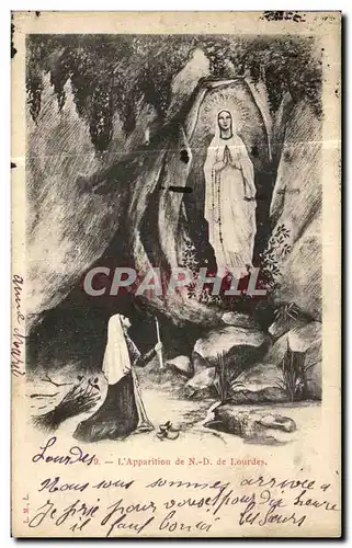 Cartes postales Lourdes L Apparition de N D De Lourdes