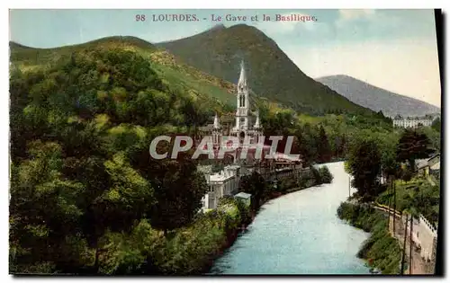 Cartes postales Lourdes Le Gave Et La Basilique