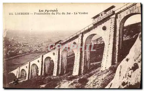 Ansichtskarte AK Lourdes Funiculaire Du Pic du Jer Le Viaduc